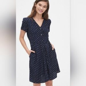 GAP Floral Print Button-Front Mini Dress sz L